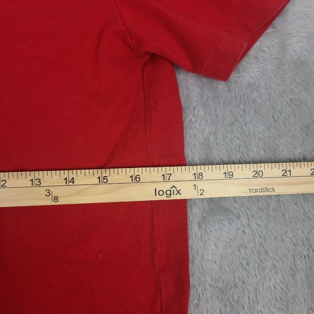 Polo Ralph Lauren Red T-shirt Youth Boys Sz 14-16 Blue Logo Crew Neck Shirt‎